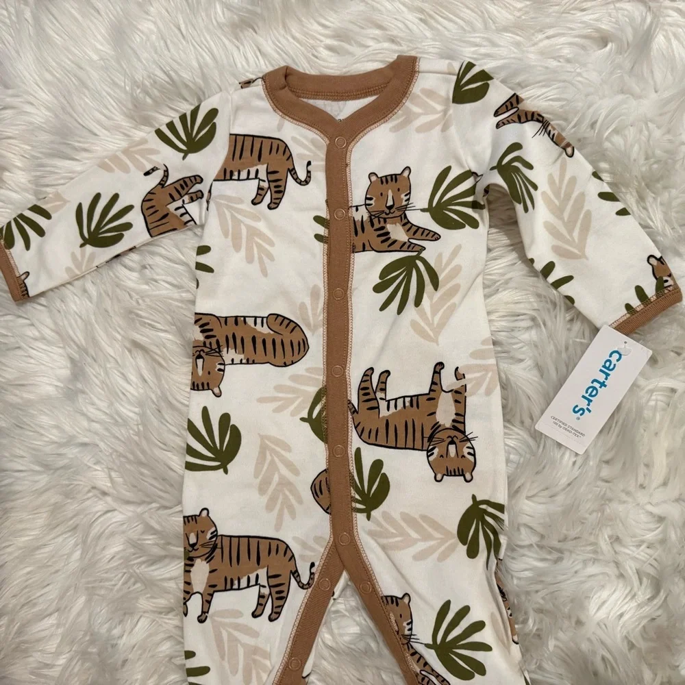 Carter’s Baby Boys‎ 6M Tiger Jungle Footed Sleeper Pajamas NWT